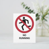 Geen loop, verbodsteken briefkaart (Staand voorkant)