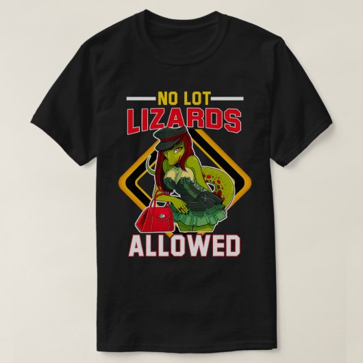 Geen Lot Lizard CB Talk Trucker Ontwerp T-shirt (Design voorkant)