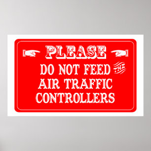 Geen luchtverkeersleiders poster