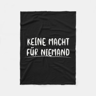 Geen macht voor niemand, politiek en milieubescher fleece deken