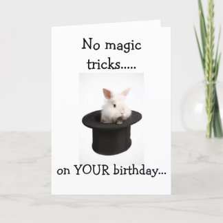 GEEN MAGISCHE PROBLEMEN VAN DEZE BUNNY-BIRTHDAY WI KAART