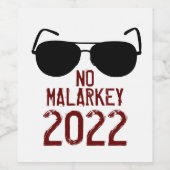 Geen Malarkey 2022 Wijn Etiket (Enkel label)