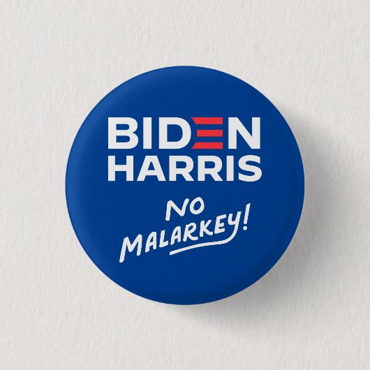 geen malarkey Biden Harris Ronde Button 3,2 Cm (Voorkant)