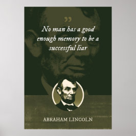 Geen man heeft een goed genoeg geheugen om succesv poster