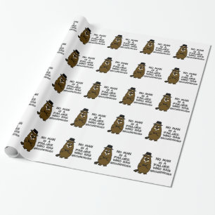 Geen man is een mislukking met Groundhogs Cadeaupapier