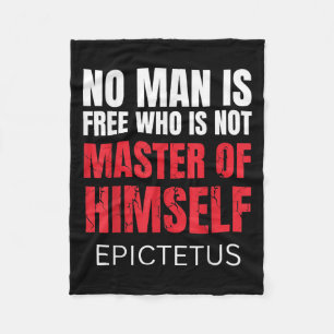Geen Man is vrij die niet Marcus Aurelius stoïcism Fleece Deken