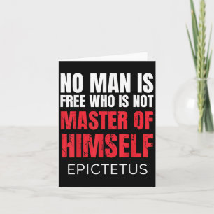 Geen Man is vrij die niet Marcus Aurelius stoïcism Kaart