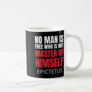 Geen Man is vrij die niet Marcus Aurelius stoïcism Koffiemok