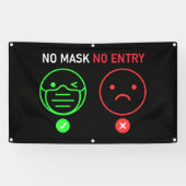Geen masker Geen instapbanner Spandoek (Horizontaal)