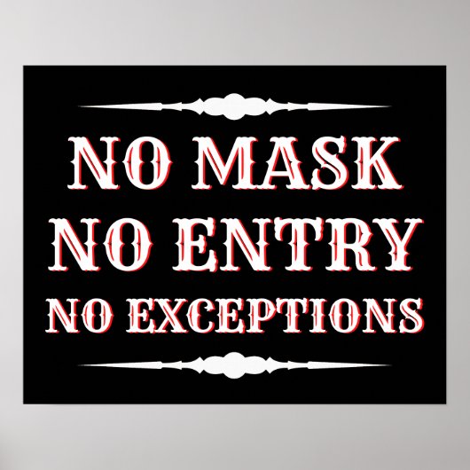 Geen masker Geen invoer Poster (Voorkant)