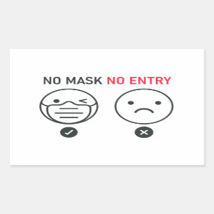 Geen masker Geen invoer Rechthoekige Sticker