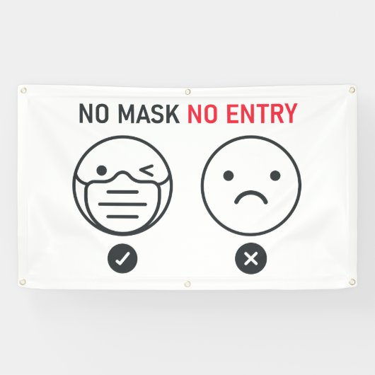 Geen masker Geen invoer Spandoek (Horizontaal)