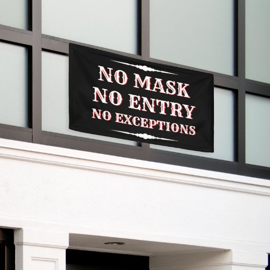Geen masker Geen invoer Spandoek (Buitenkant Gebouw)