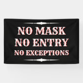 Geen masker Geen invoer Spandoek (Horizontaal)