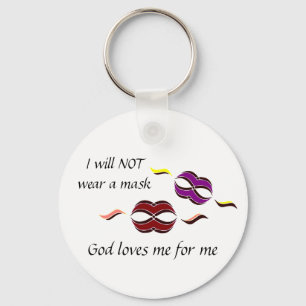 Geen masker sleutelhanger