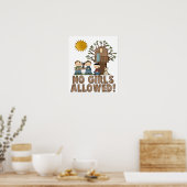 Geen meisjes toegestaan Tree House Poster (Keuken)