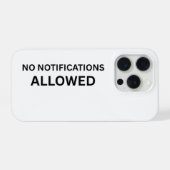 Geen meldingen toegestaan Minimalistische technisc iPhone Hoesje (Achterkant horizontaal)