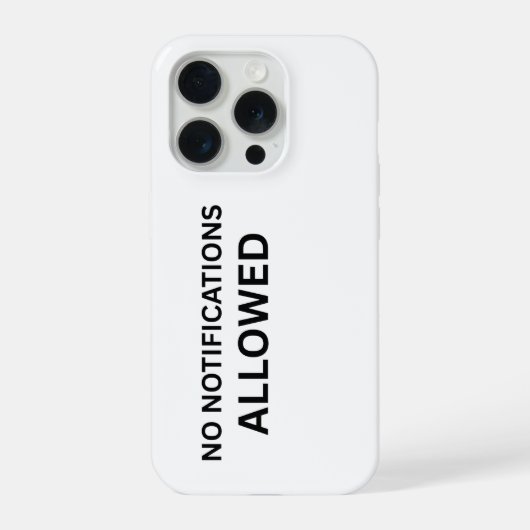 Geen meldingen toegestaan Minimalistische technisc iPhone Hoesje (Achterkant)