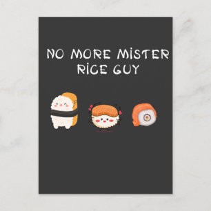 geen meneer rijstman meer grappig design T-Shirt Briefkaart