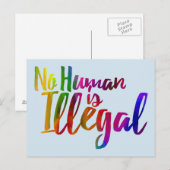 Geen mens is illegaal Briefkaart (Voorkant / Achterkant)