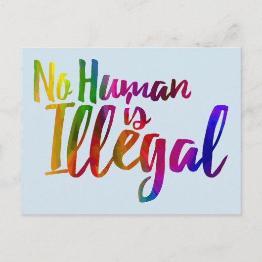 Geen mens is illegaal Briefkaart (Voorkant)