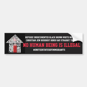 GEEN MENS IS ILLEGALE Bumpersticker
