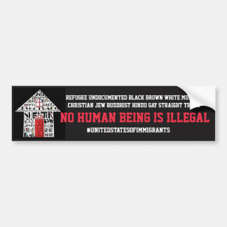 GEEN MENS IS ILLEGALE Bumpersticker