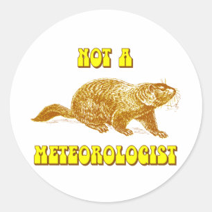 Geen meteoroloog ronde sticker