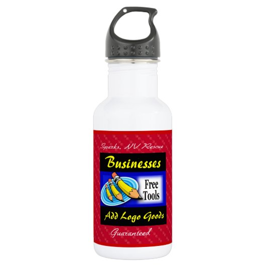 "Geen minimum bestelling" Waterfles (Voorkant)