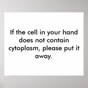 Geen mobiele telefoon Gebruiksaanwijzing voor biol Poster