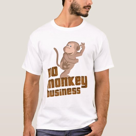Geen Monkey Business Kinder T-shirt (Voorkant)