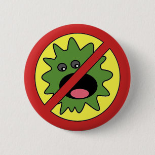 Geen Monsters ondertekenen Ronde Button 5,7 Cm