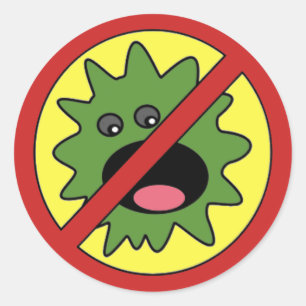 Geen Monsters ondertekenen Ronde Sticker