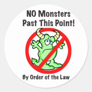 "Geen monsters!" Stickers