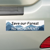 Geen monument - blauwe bergen bumpersticker (Op auto)