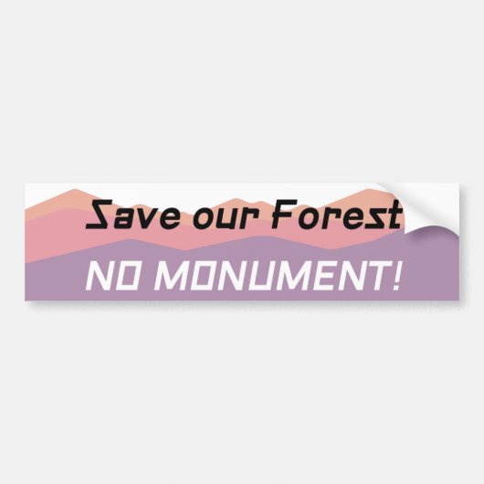 Geen monument - pastel ombre bumpersticker (Voorkant)