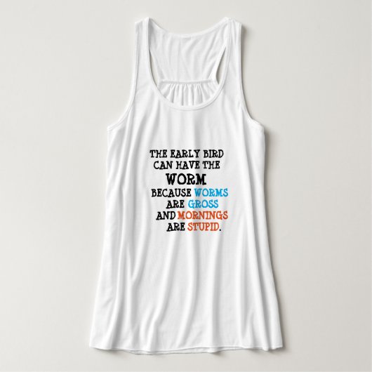 Geen Morning Person Tanktop (Design voorkant)