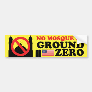 Geen Moskee 3 Bumpersticker