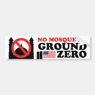 Geen moskee bumpersticker