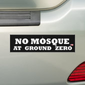 Geen moskee op de grond nul bumpersticker (Op auto)