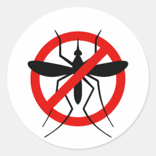 Geen Mosquito ongediertebestrijding pictogram Ronde Sticker