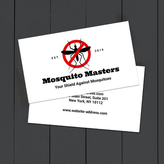 Geen Mosquito ongediertebestrijding pictogram Visitekaartje