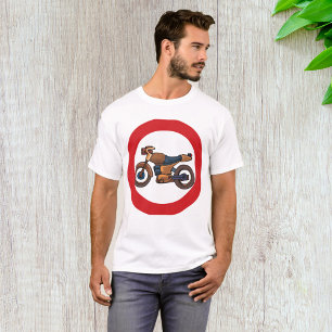 Geen motorfietsen wegbord t-shirt