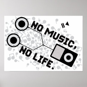 GEEN MUZIEK, GEEN LEVEN. POSTER