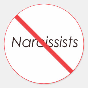 Geen Narcissisten! Ronde Sticker