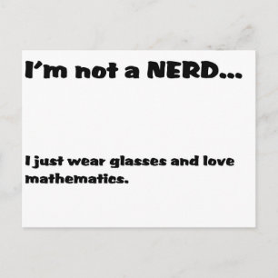Geen NERD... Briefkaart