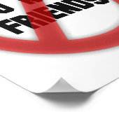 Geen nieuwe vrienden poster (Hoek)