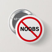 Geen NOOBS-badge Ronde Button 5,7 Cm (Voorkant /achterkant)