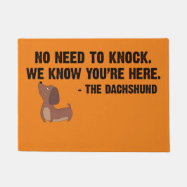 Geen noodzaak om de dachshund te slaan deurmat