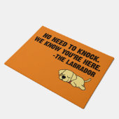 Geen noodzaak om de labrador te kloppen deurmat (Schuin)